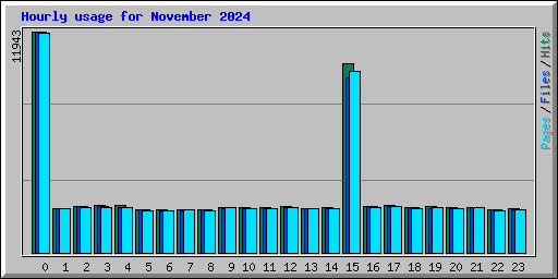 Hourly usage for November 2024